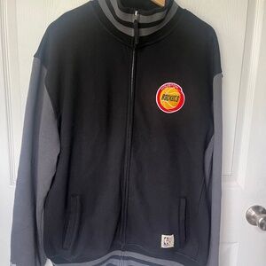 Men's Retro Mitchel & Ness 90's Championship Logo Houston Rockets Zip up Jacket